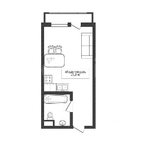 Продается студия, 25,8 м²