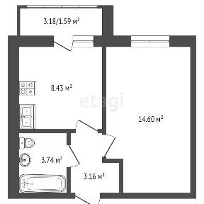 Продается 1-комн. квартира, 31 м²