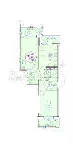 Продается 2-комн. квартира, 62,8 м²