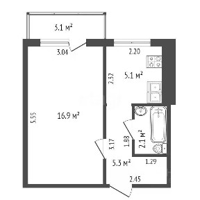 Продается 1-комн. квартира, 29,4 м²