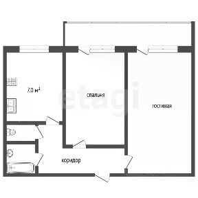 Сдается 2-комн. квартира, 46,8 м²