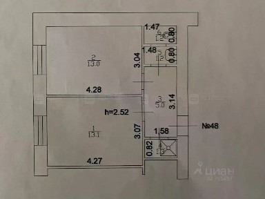 Продается 2-комн. квартира, 34,8 м²