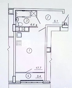 Продается студия, 30,6 м²