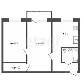 Продается 2-комн. квартира, 45,2 м²