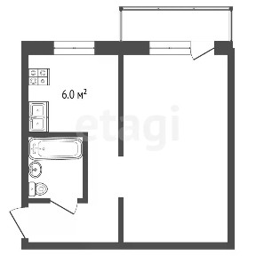 Продается 1-комн. квартира, 31,7 м²