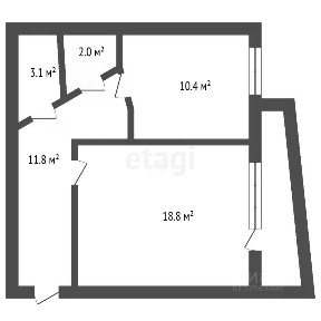 Продается 1-комн. квартира, 46,1 м²