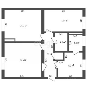 Продается 3-комн. квартира, 86 м²