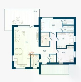 Продается 1-этажный коттедж, 147,6 м²