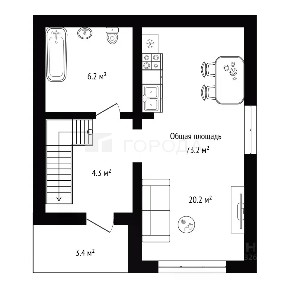 Продается 2-этажный дом, 73,2 м²