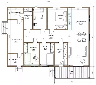 Продается 1-этажный дом, 120 м²