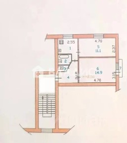 Продается 2-комн. квартира, 39,2 м²