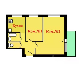 Продается 2-комн. квартира, 42 м²