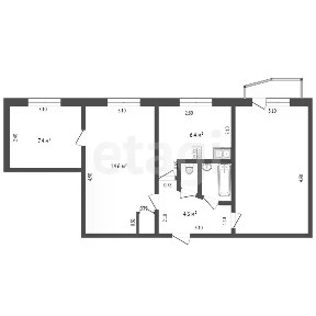 Продается 3-комн. квартира, 52 м²
