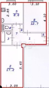 Продается 3-комн. квартира, 69,2 м²