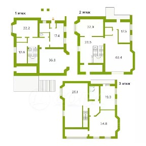 Продается 3-этажный коттедж, 365,9 м²