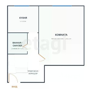 Продается 1-комн. квартира, 29,4 м²