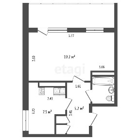 Продается 1-комн. квартира, 35,2 м²