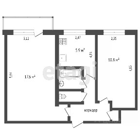 Продается 2-комн. квартира, 43,1 м²