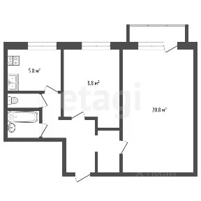 Продается 2-комн. квартира, 44,9 м²