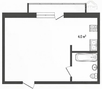 Продается студия, 37,6 м²