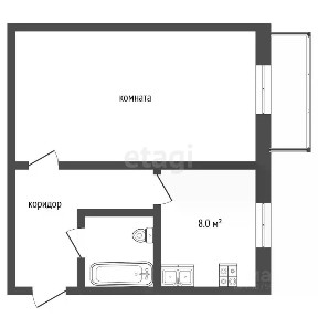 Продается 1-комн. квартира, 40 м²