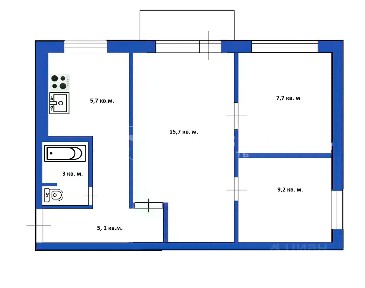 Продается 3-комн. квартира, 47,1 м²