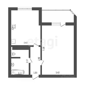 Сдается 1-комн. квартира, 39,2 м²