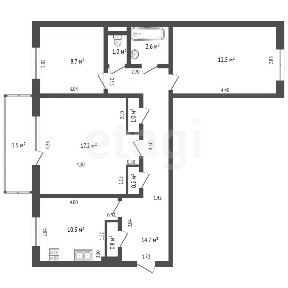 Продается 3-комн. квартира, 69,3 м²