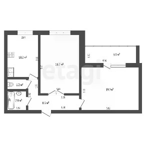 Продается 2-комн. квартира, 60,9 м²
