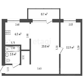 Продается 2-комн. квартира, 42 м²