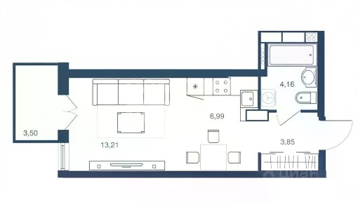 Продается студия, 31,7 м²