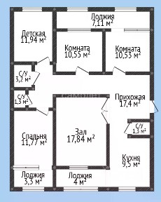 Продается 5-комн. квартира, 109,5 м²