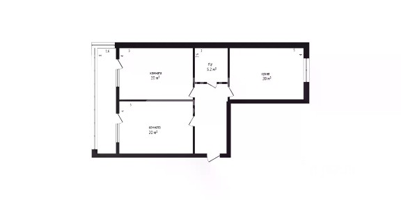 Продается 2-комн. квартира, 95,1 м²