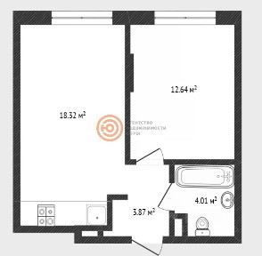 Продается 1-комн. квартира, 44,4 м²