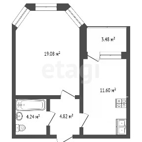 Продается 1-комн. квартира, 40,9 м²