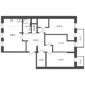 Продается 3-комн. квартира, 107 м²
