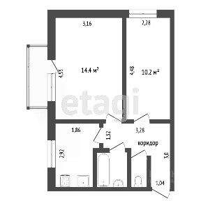 Продается 2-комн. квартира, 41 м²