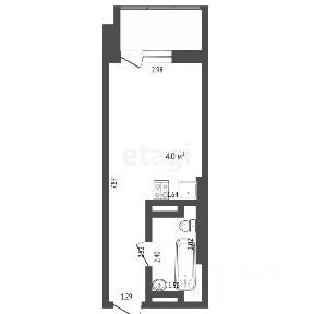 Продается студия, 21,2 м²