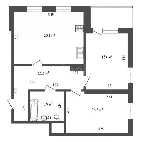 Продается 2-комн. квартира, 65 м²