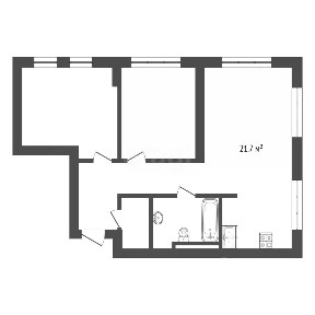 Продается 2-комн. квартира, 57,9 м²