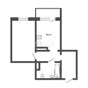Продается 1-комн. квартира, 43,3 м²