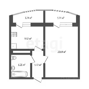 Продается 1-комн. квартира, 39,7 м²