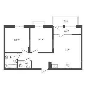 Продается 2-комн. квартира, 57,8 м²