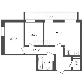 Продается 2-комн. квартира, 84,7 м²