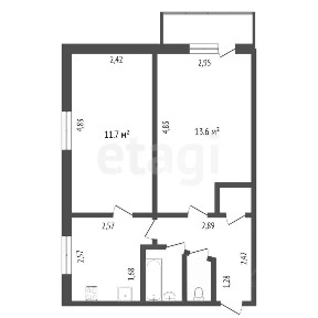 Продается 2-комн. квартира, 40,4 м²