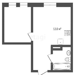 Продается 1-комн. квартира, 33,5 м²