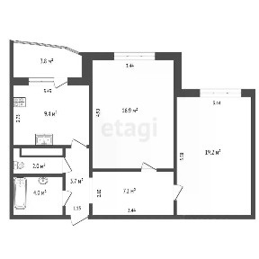 Продается 2-комн. квартира, 62,4 м²