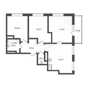 Продается 3-комн. квартира, 71,4 м²