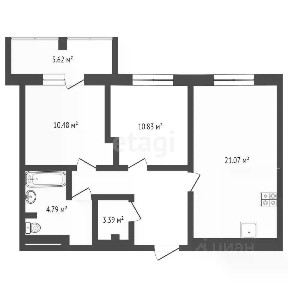 Продается 2-комн. квартира, 61,3 м²