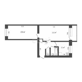 Продается 2-комн. квартира, 45,1 м²